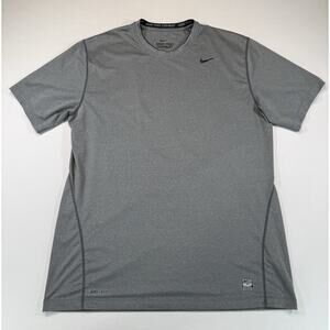 Nike Pro Combat Dri Fit Compression Shirt XL Gray Athletic Top